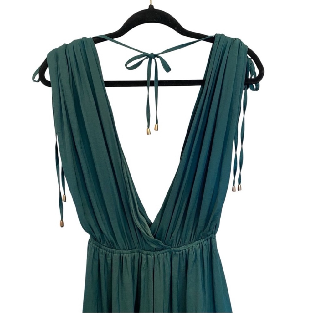 Free People Bea Sleeveless Romper Dark Green L Boho - Picture 10 of 10